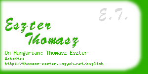 eszter thomasz business card